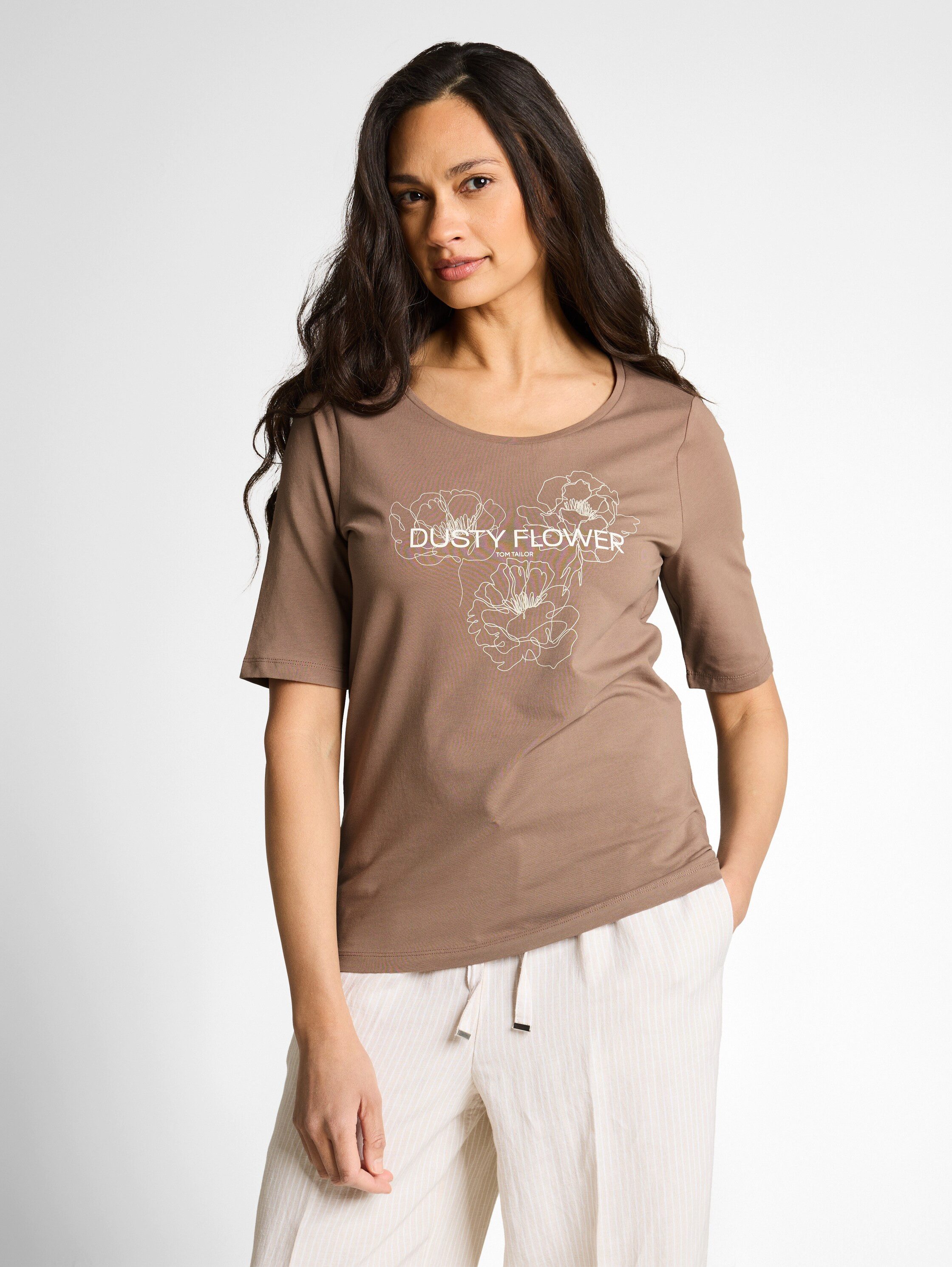 TOM TAILOR Kurzarmshirt Sommershirt mit Frontprint