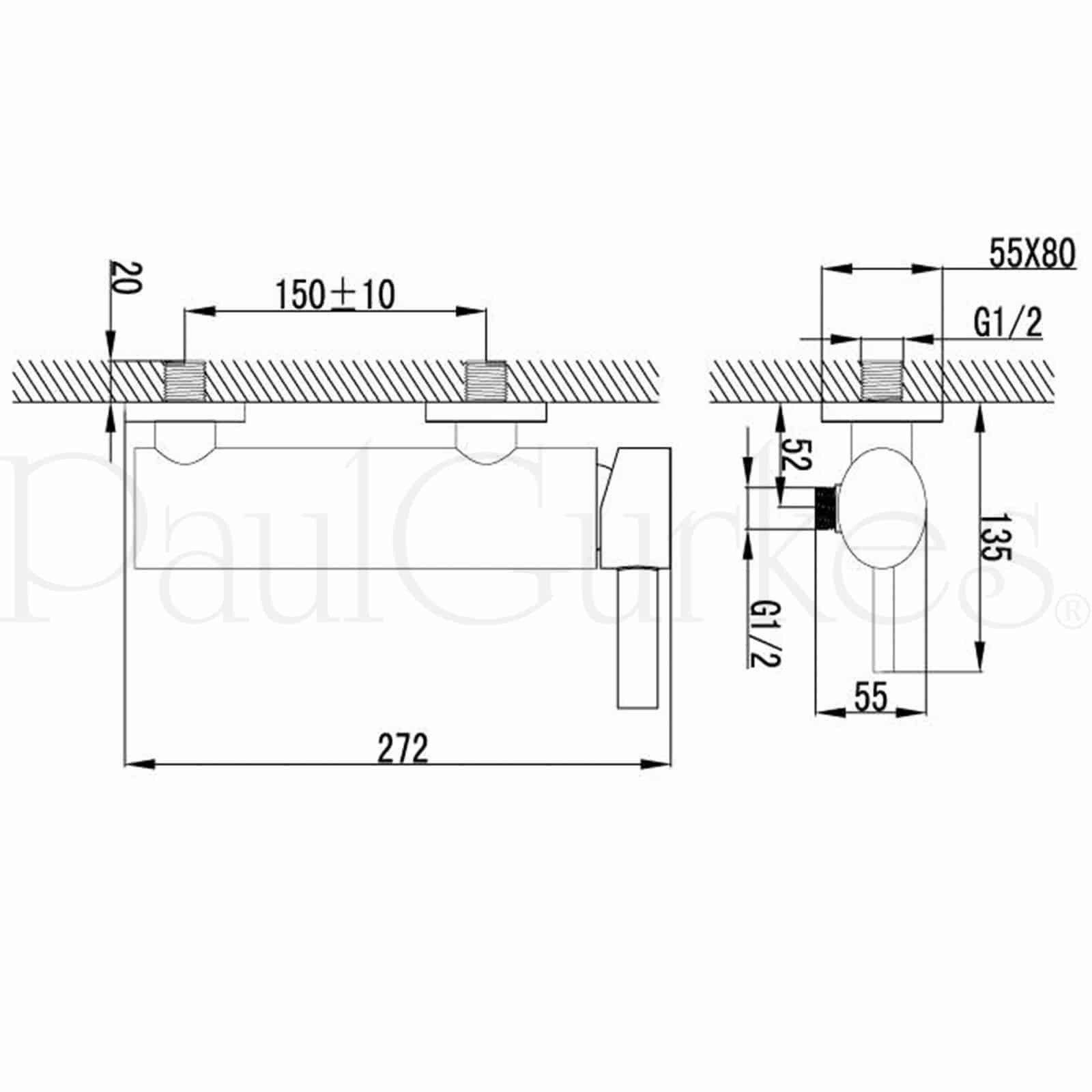 Thumbnail - PaulGurkes Duscharmatur PGSET2MOVAL20x30