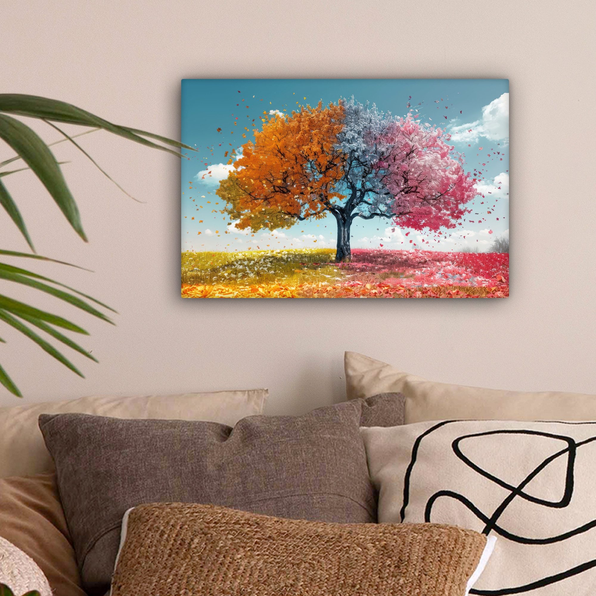 OneMillionCanvasses® Leinwandbild Baum - Bunt - Natur - Baum des Lebens, Fo günstig online kaufen
