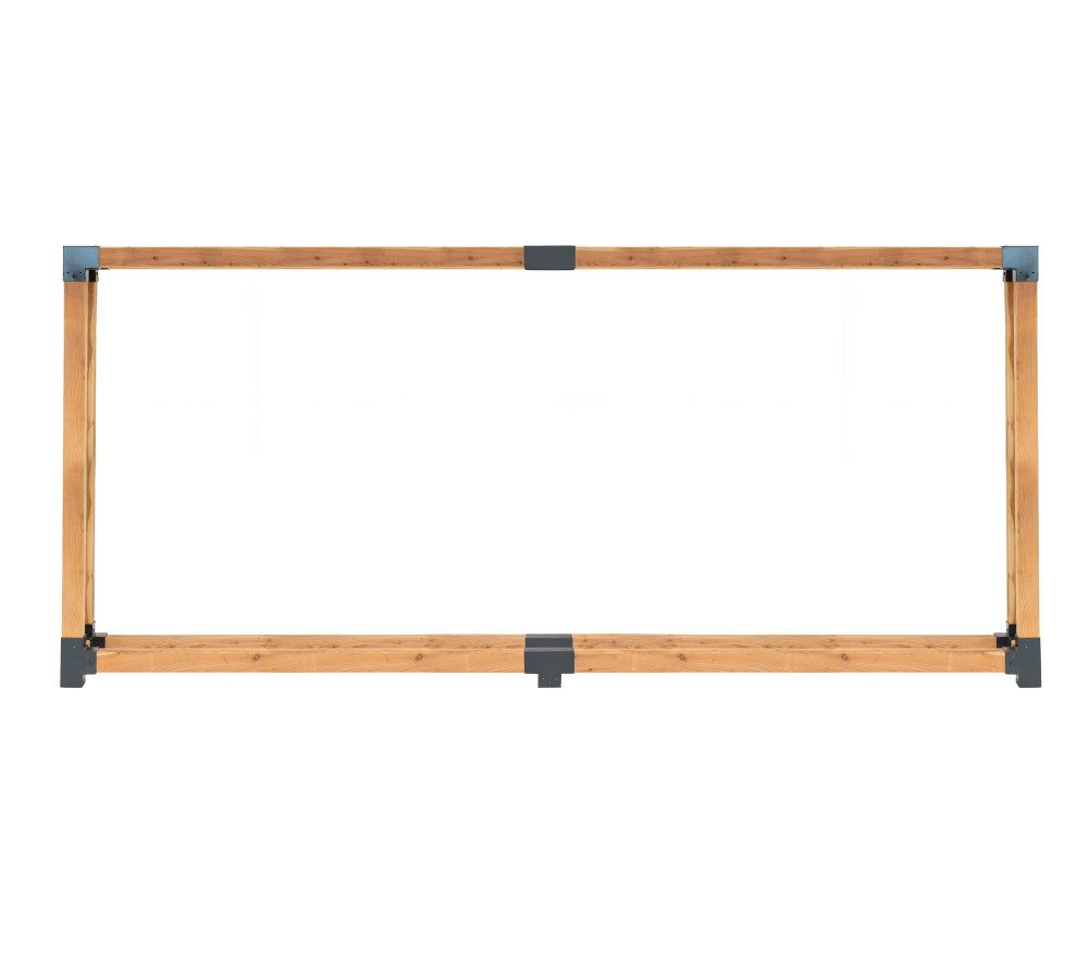 WESTMANN Kaminholzregal Michel 8, BxTxH:40x378x180 cm, (1-St), Lärchenholz, für Holzscheite von 25-40 cm, LxBxH 378x40x180 cm