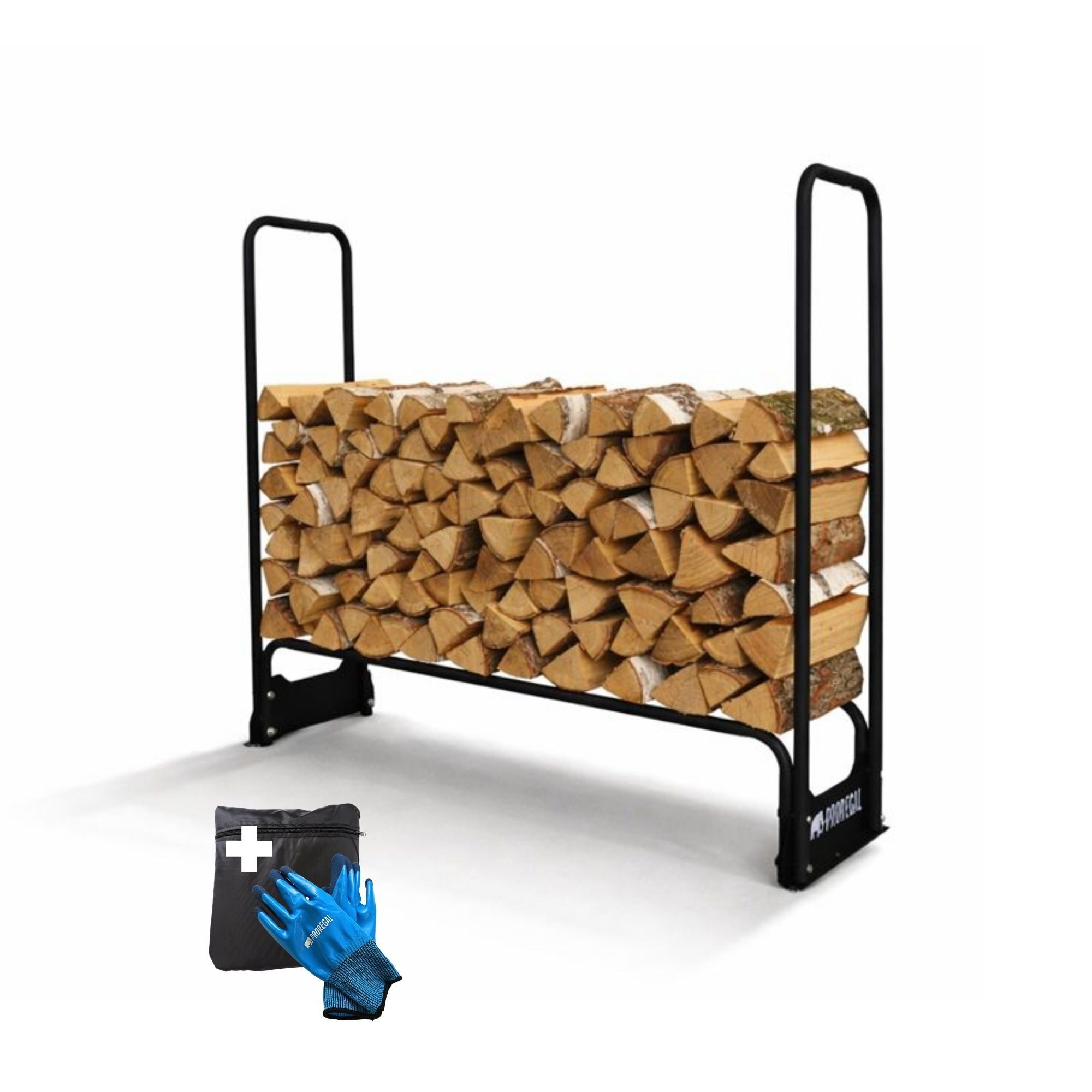 PROREGAL® Kaminholzregal Kaminholzregal für außen, BxTxH:130x36x130 cm, Wetterfester Holzunterstand Kaminholzlager Brennholzregal