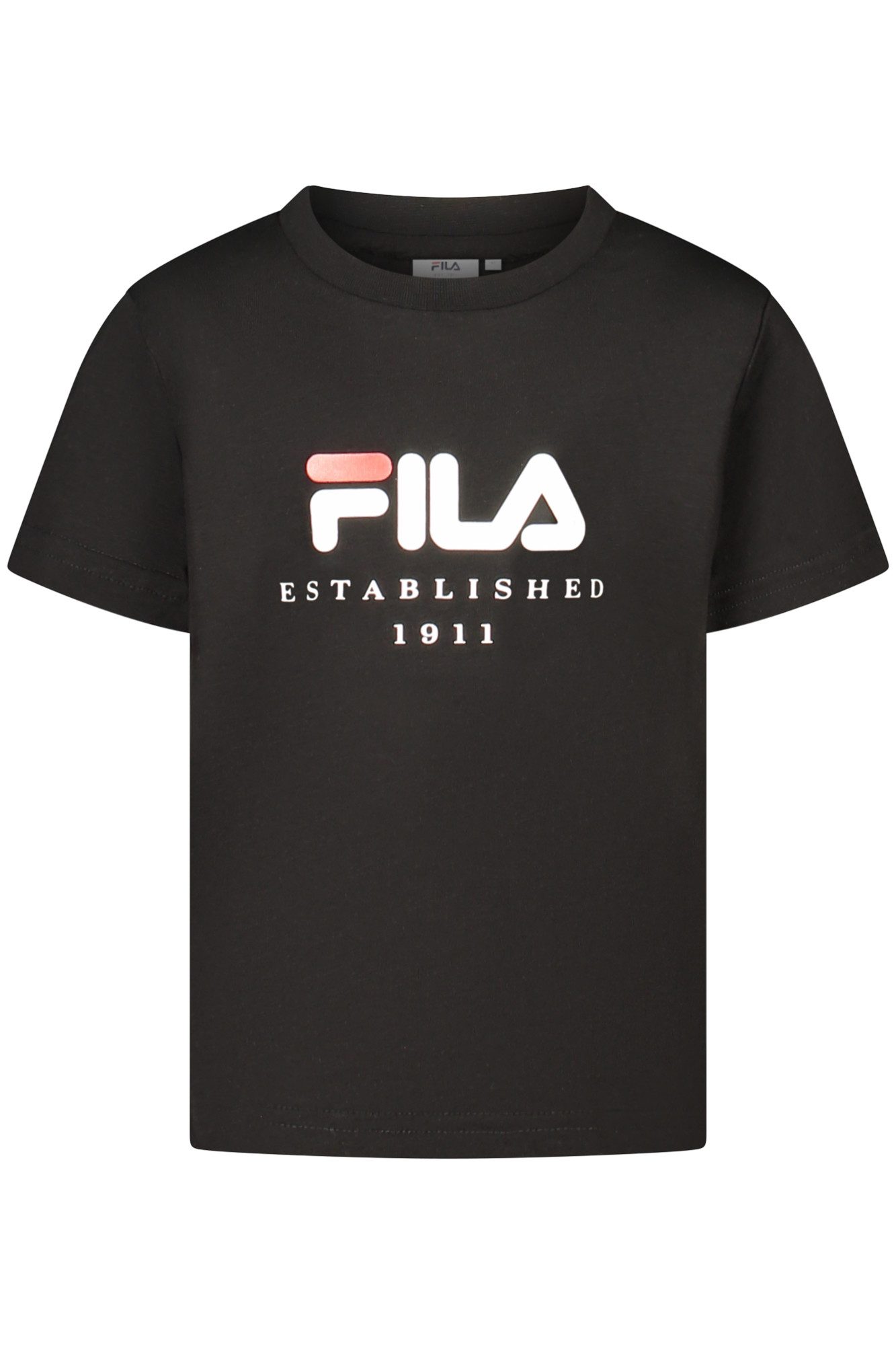 Fila T-Shirt Mädchen Kurzarm T-Shirt Schwarz aus Bio-Baumwolle