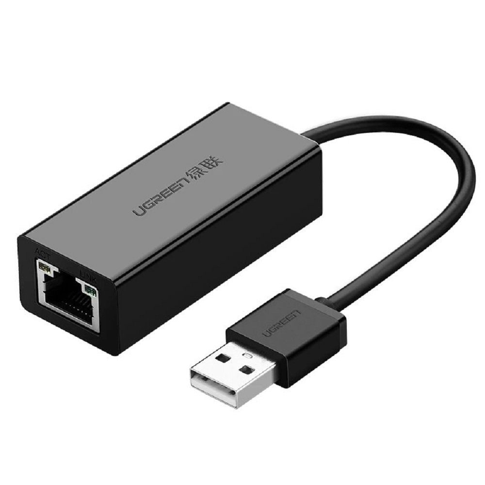externer Netzwerkadapter RJ45 - USB 2.0 100 Mbps Ethernet schwarz Netzwerk-Adapter