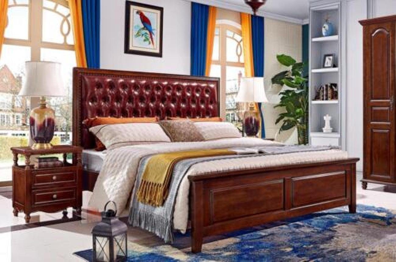 Bett, JVmoebel Schlafzimmer Bett Möbel Holz Doppelbett Luxus Bettrahmen Polster