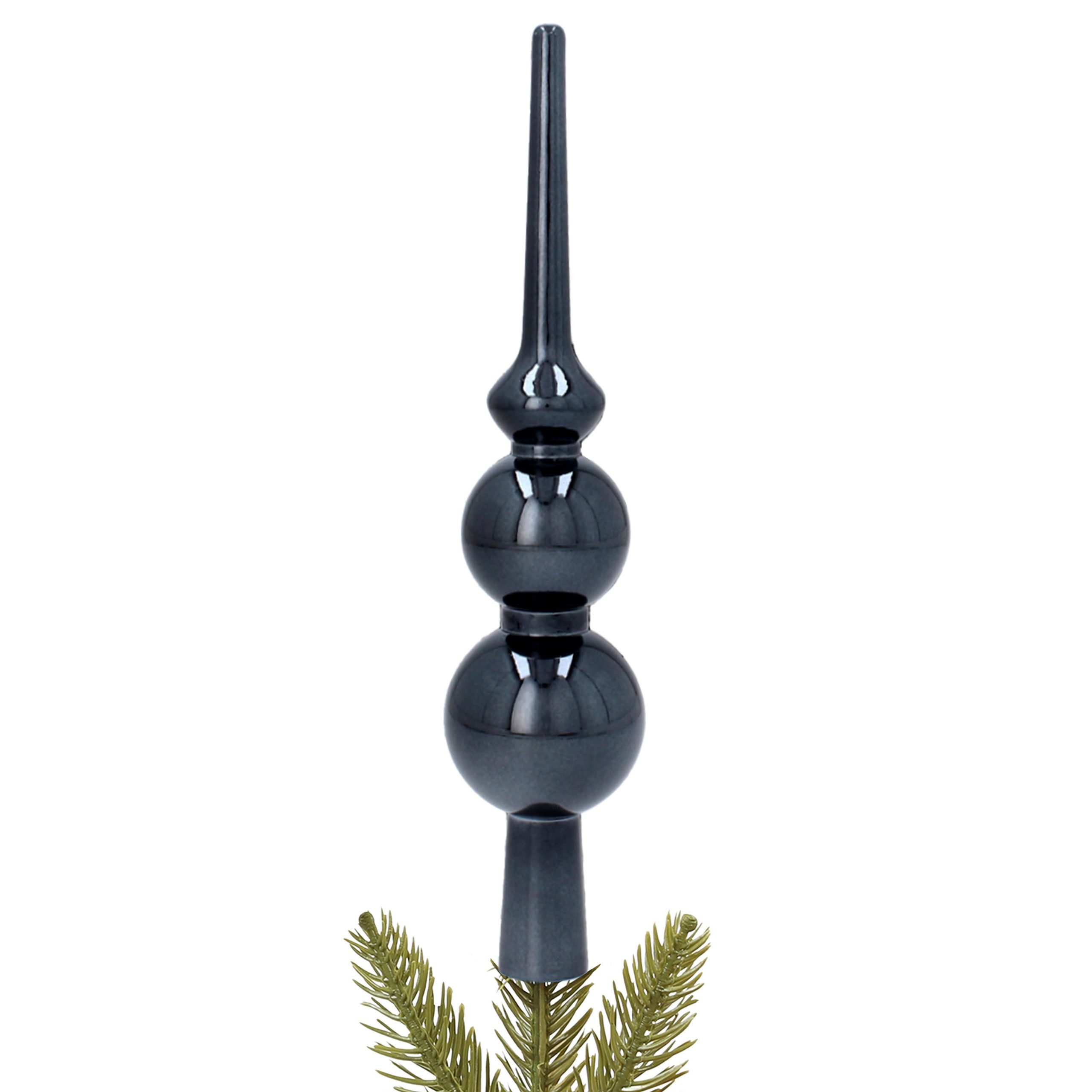 Sarcia.eu Christbaumspitze Anthrazitfarbene Spitze, kleine Spitze für den Weihnachtsbaum, 20 cm