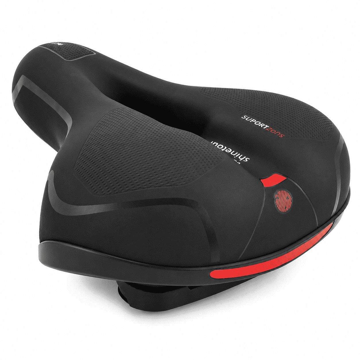 MidGard Fahrradsattel stoßdämpfend und atmungsaktiv, ergonomischer Fahrradsitz f MTB e-Bike, ergonomischer Fahrrad-Sattel mit Zug- und Druckfedern
