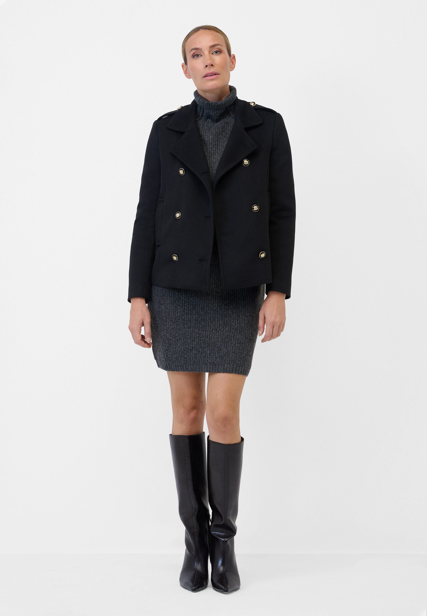 RICANO Cabanjacke Letizia Stylische Jacke mit goldenen Knöpfen und Reverskr günstig online kaufen