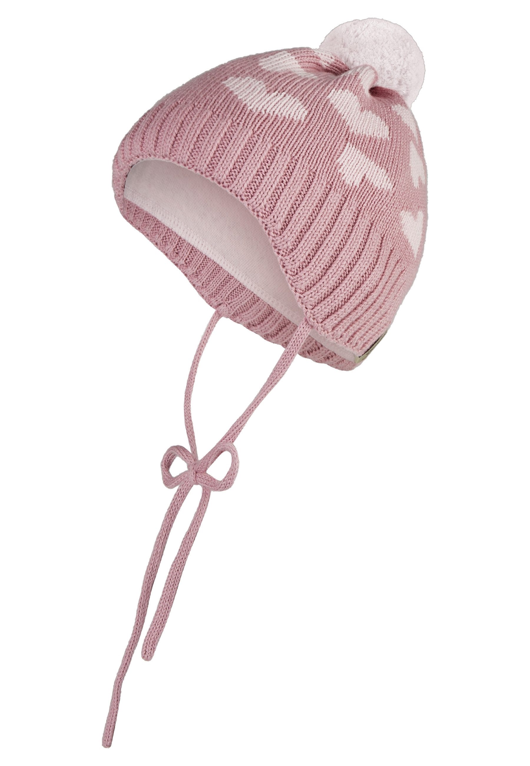 Sterntaler® Bommelmütze Bommelmütze Herzen (1-St)