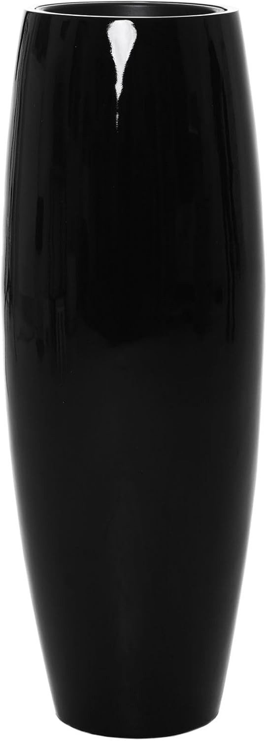 VIVANNO Bodenvase Fiberglas MAGNUM Rund - Schwarz Hochglanz (1 St), 30x80 c günstig online kaufen