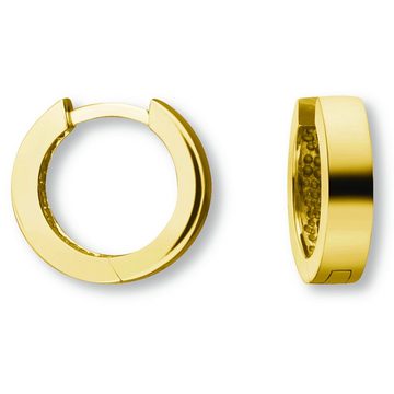 ONE ELEMENT Paar Creolen Ohrringe Creolen aus 333 Gelbgold Ø 12,5 x 3,0 mm, Damen Gold Schmuck