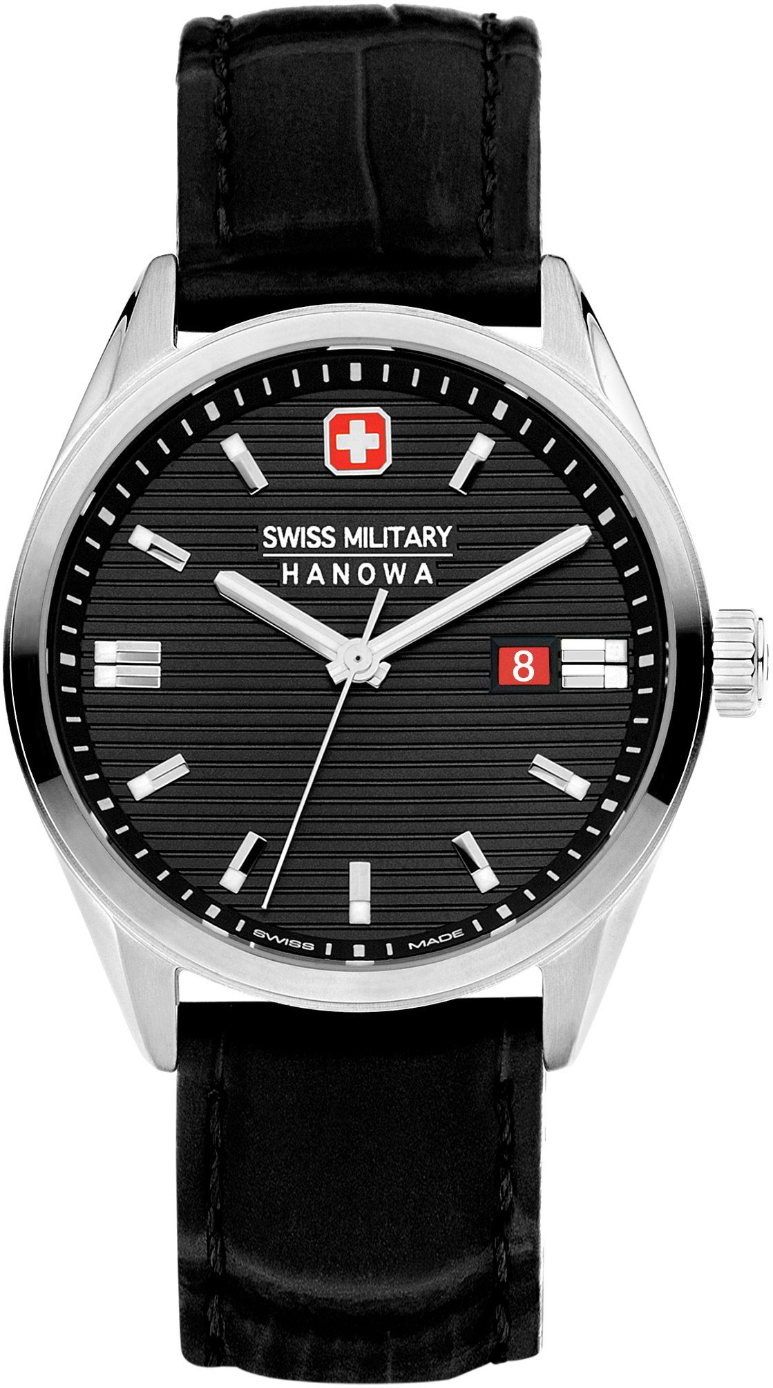Schwarz Uhr SMWGB2200104 Swiss Hanowa ROADRUNNER, Military Schweizer