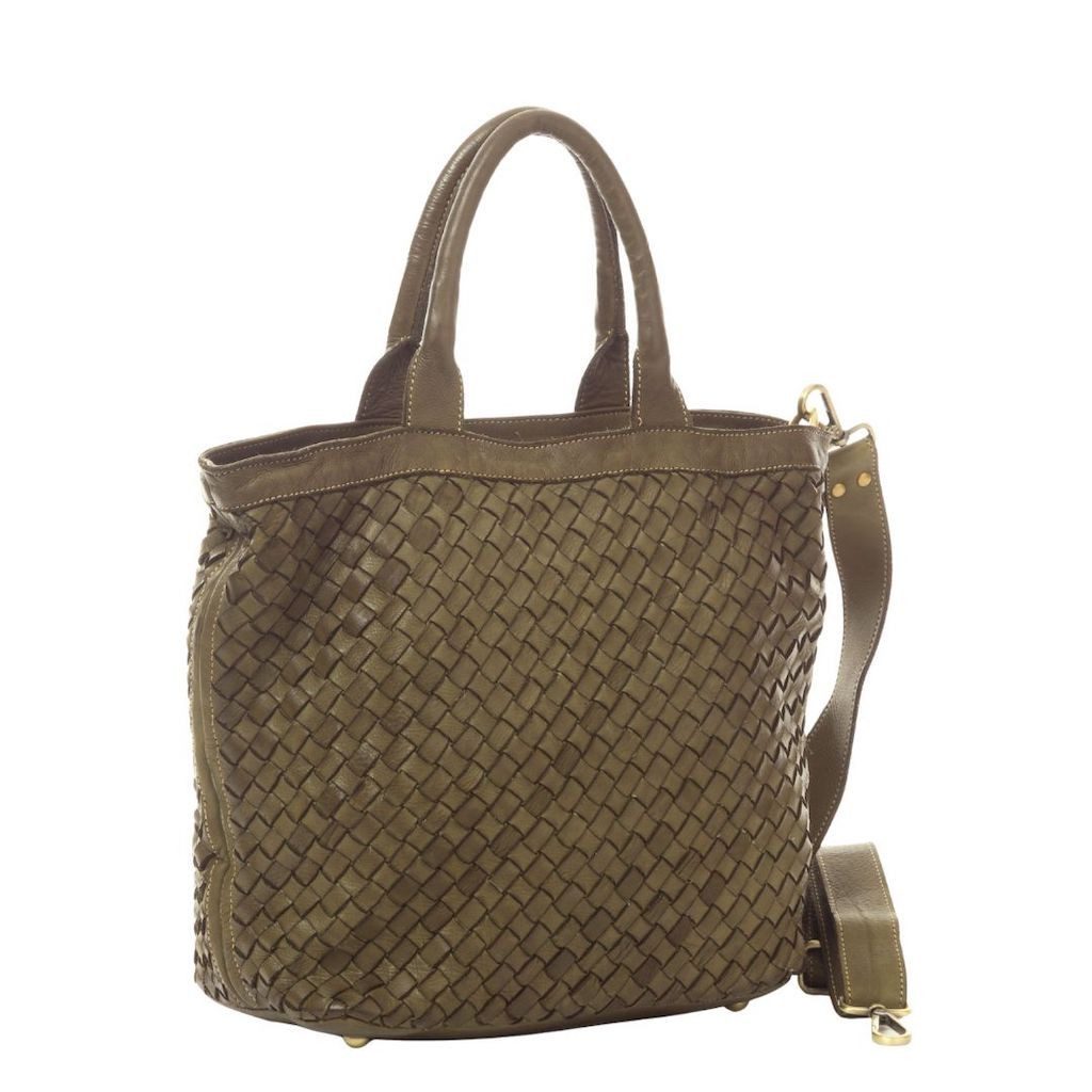 BZNA Handtasche Shopper Norma Designer Schultertasche Tasche, Geflochtenes Leder, geflochtenes Leder