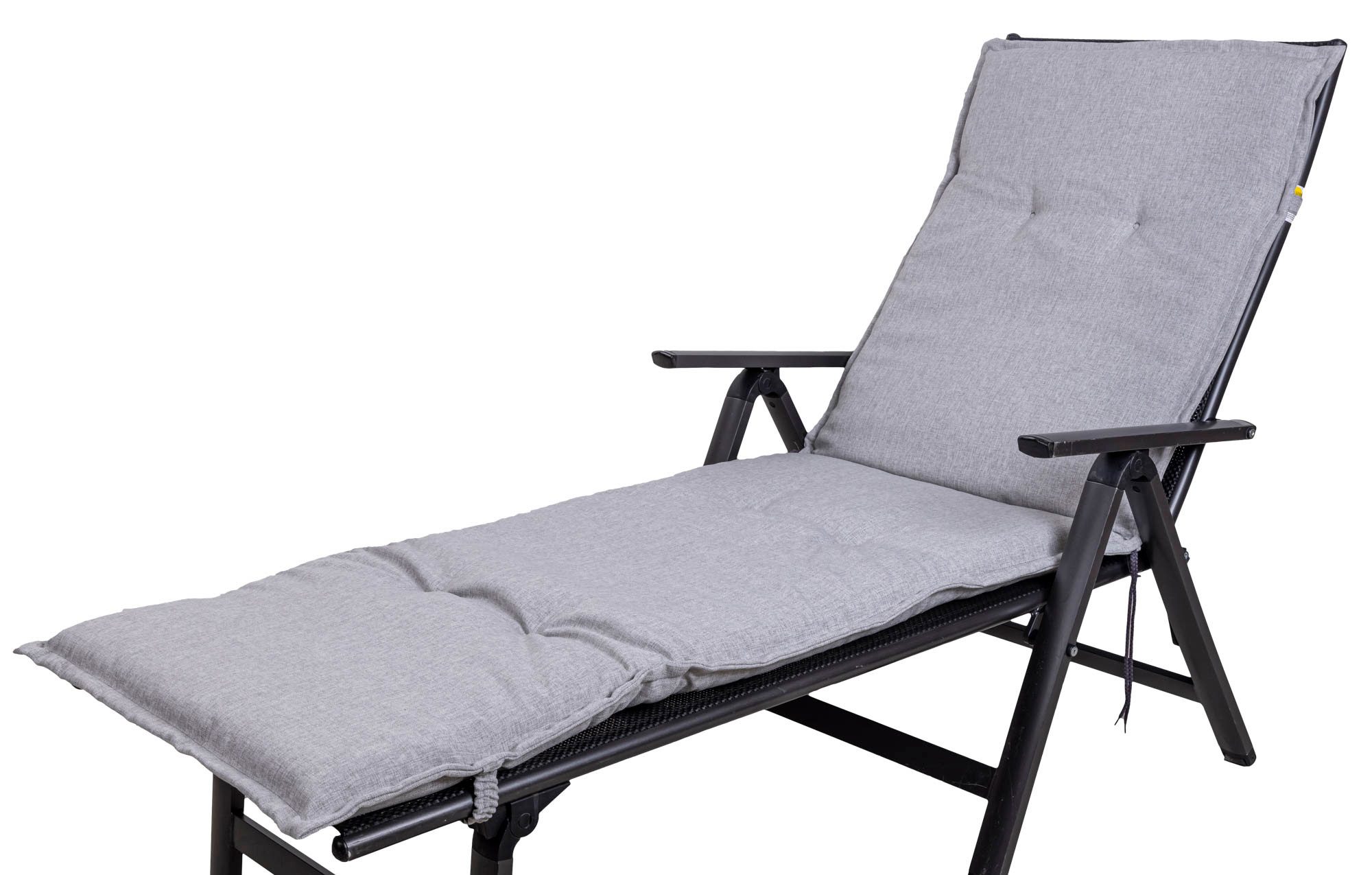 Sun Garden Liegenauflage Rollliege Naxos 50148-720 hellgrau meliert 190x60x6 cm Sun Garden, (1 St), mit Bindebändern