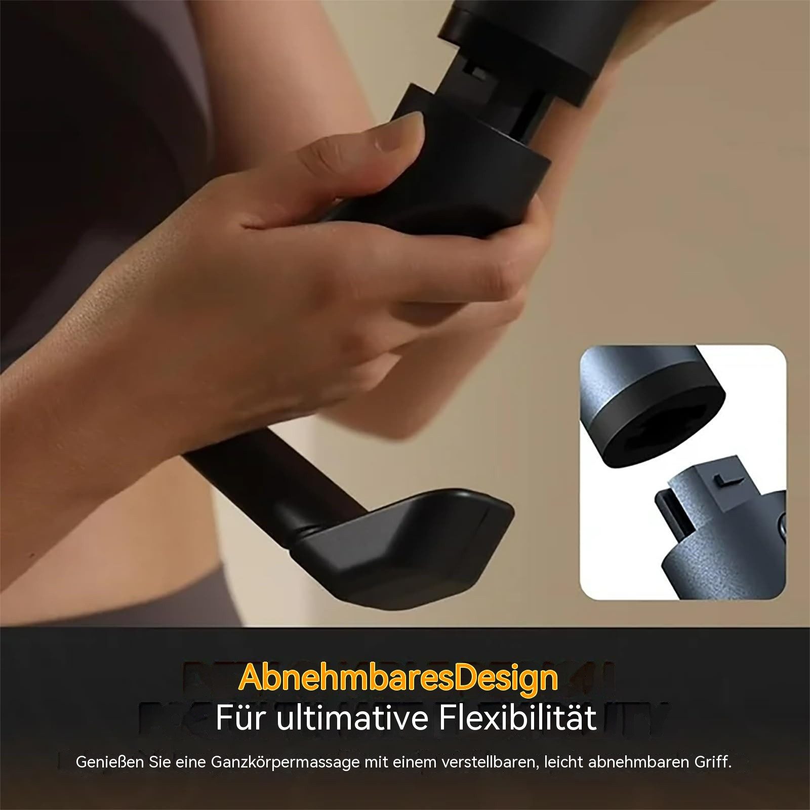 TWUFY Massagepistole Massagepistole Tiefengewebe Massagepistole 12 mm Hub, 12 Geschwindigkeiten & LCD Screen, 4 Aufsätze, Leiser Handmassager, für Schulter Körp – Bild 5 von 5