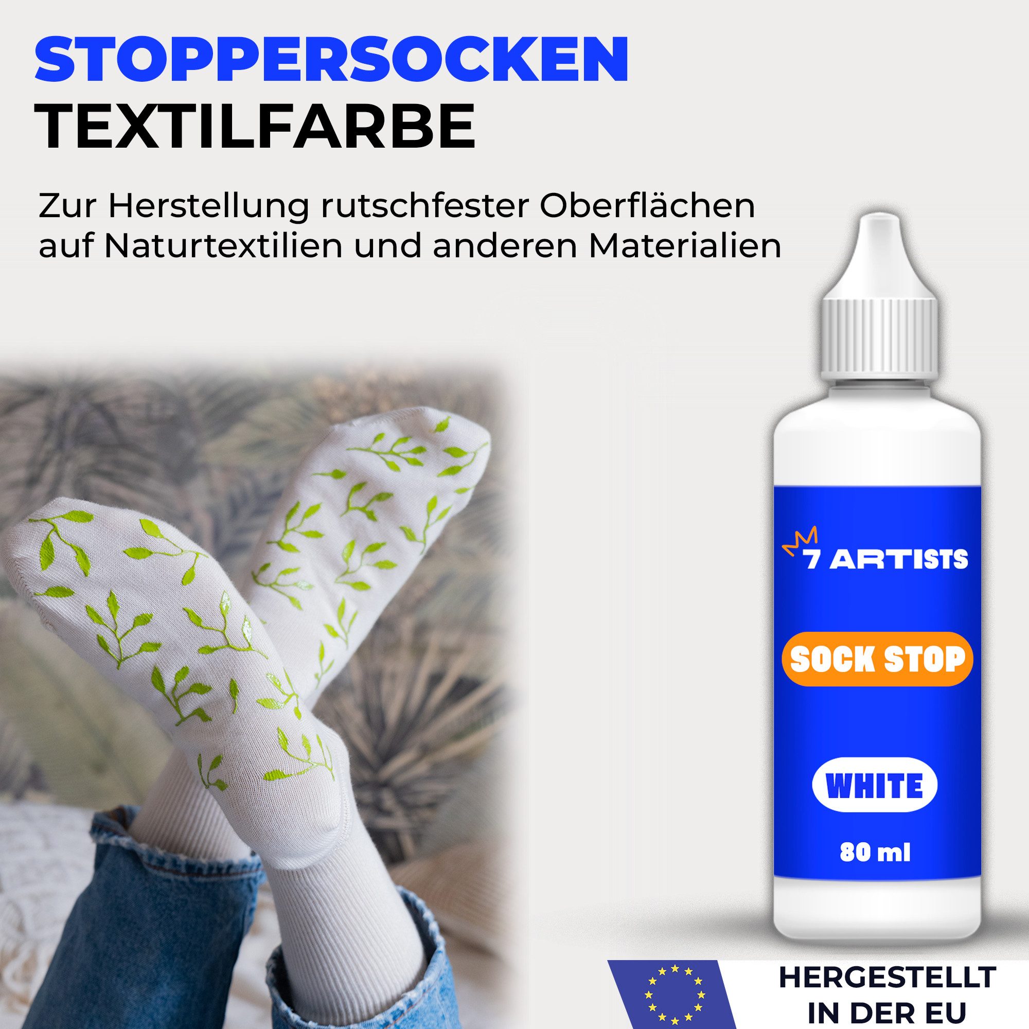 7 Artists Textilfarbe 7 Artists Sock Stop Textilfarbe - Anti Rutsch Sockenfarbe Noppenkleber