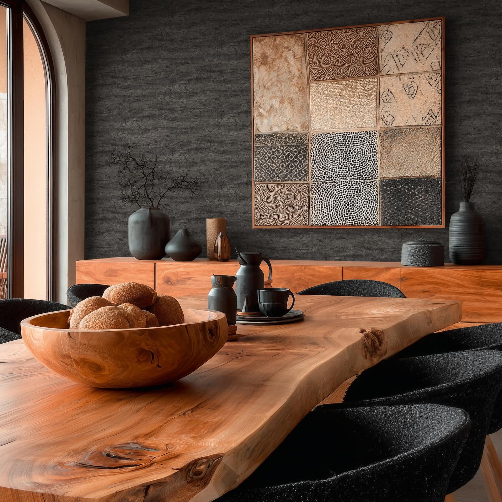 A.S. Création Vliestapete Stein Optik Mediterran Naturstein Schwarz Grau 79199-2