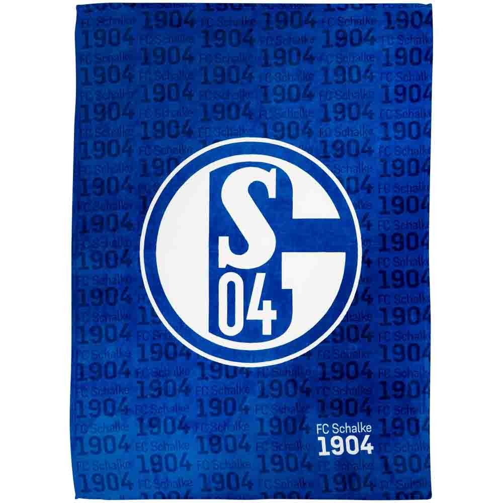 FC Schalke 04 Kunstfaserbettdecke FC Schalke 04 Decke Flanellfleece Logo günstig online kaufen
