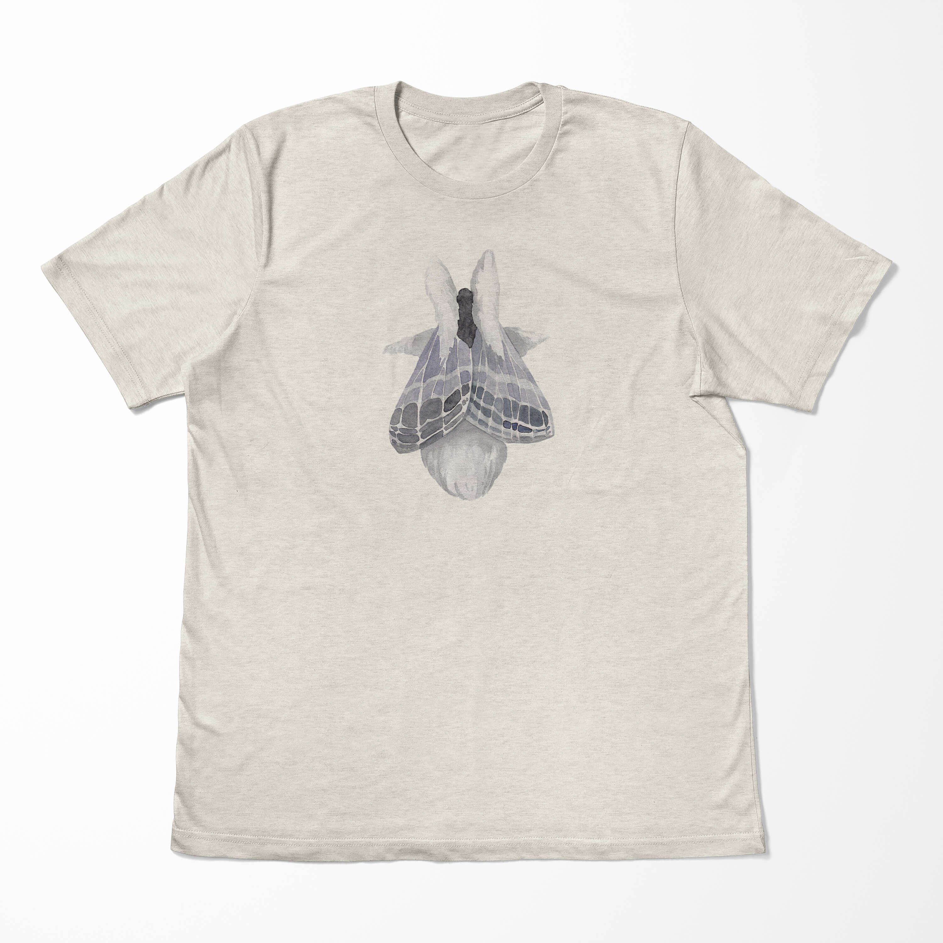 Motte 100% Aquarell Organic Ökomode Motiv Nachhaltig T-Shirt Farbe (1-tlg) Bio-Baumwolle Art Shirt Sinus Herren T-Shirt