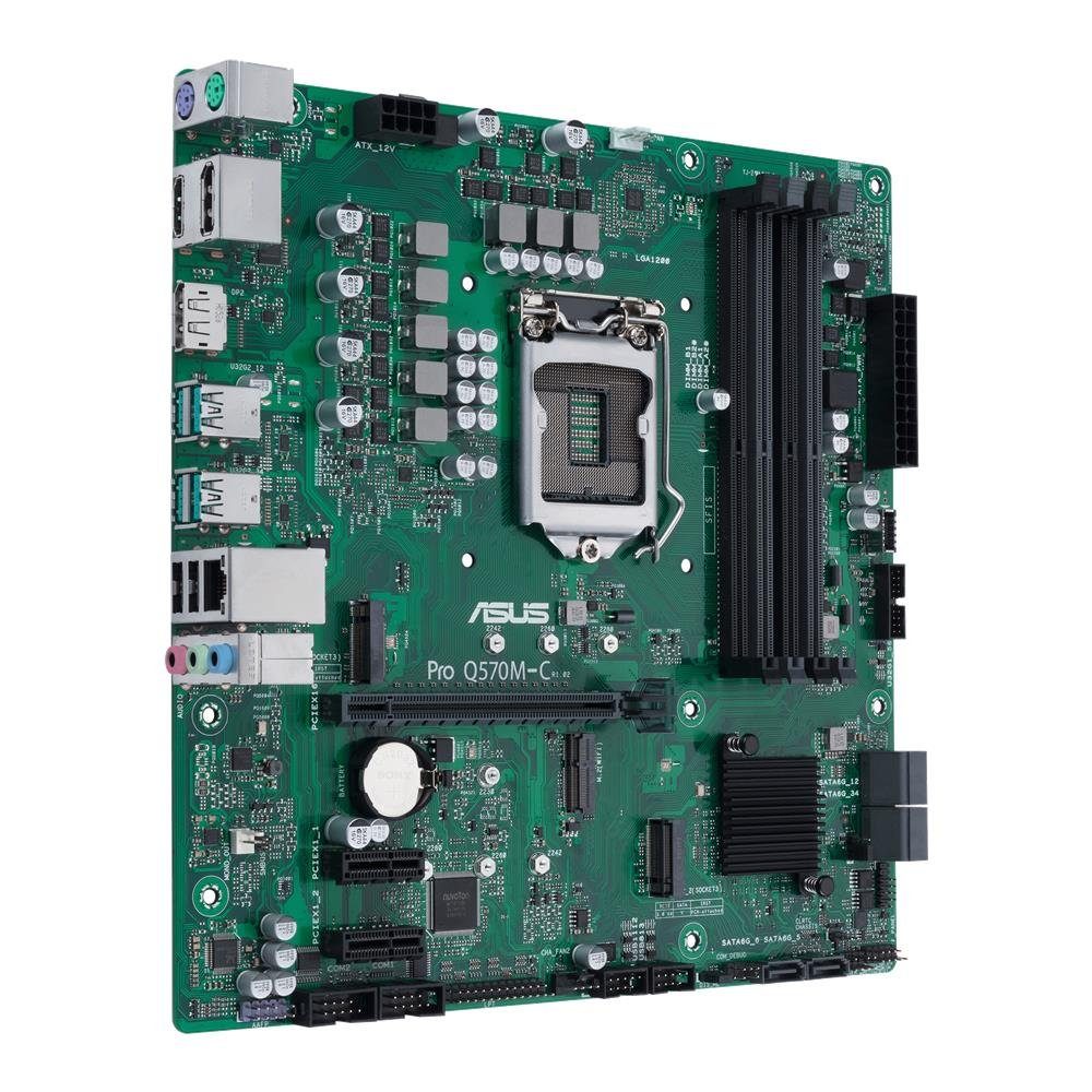 Asus Pro Q570M-C/CSM Mainboard, (Business-Mainboard Sockel, 1-St., RAM 128 GB), Intel, LGA 1200, Micro-ATX, PCIe 4.0, DDR4 DIMM