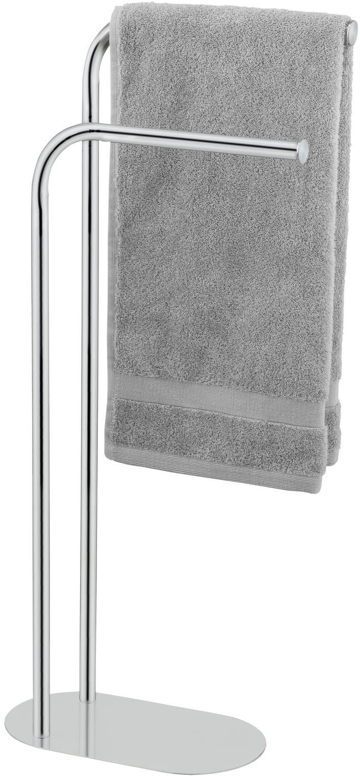 WENKO Handtuchständer Levante, freistehender Handtuchhalter und Kleiderständer, 2 Arme, platzsparend
