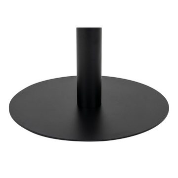 ebuy24 Esstisch Bologna Esstisch Ø110 cm Marmoroptik, schwarze Bei (1-St)