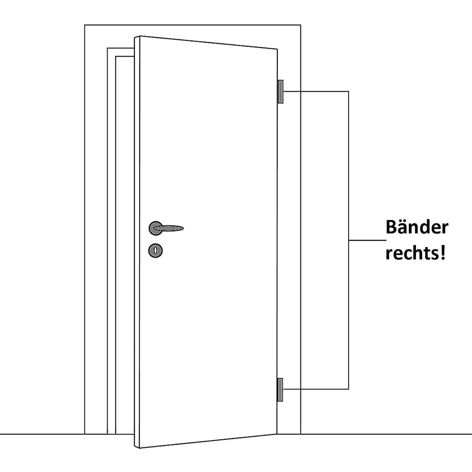 SO-TECH® Einsteckschloss Türschloss wahlweise Buntbart, WC oder Profilzylinder, Rechts, Buntbart BB, Dornmaß 55, St. 20r, 2150106