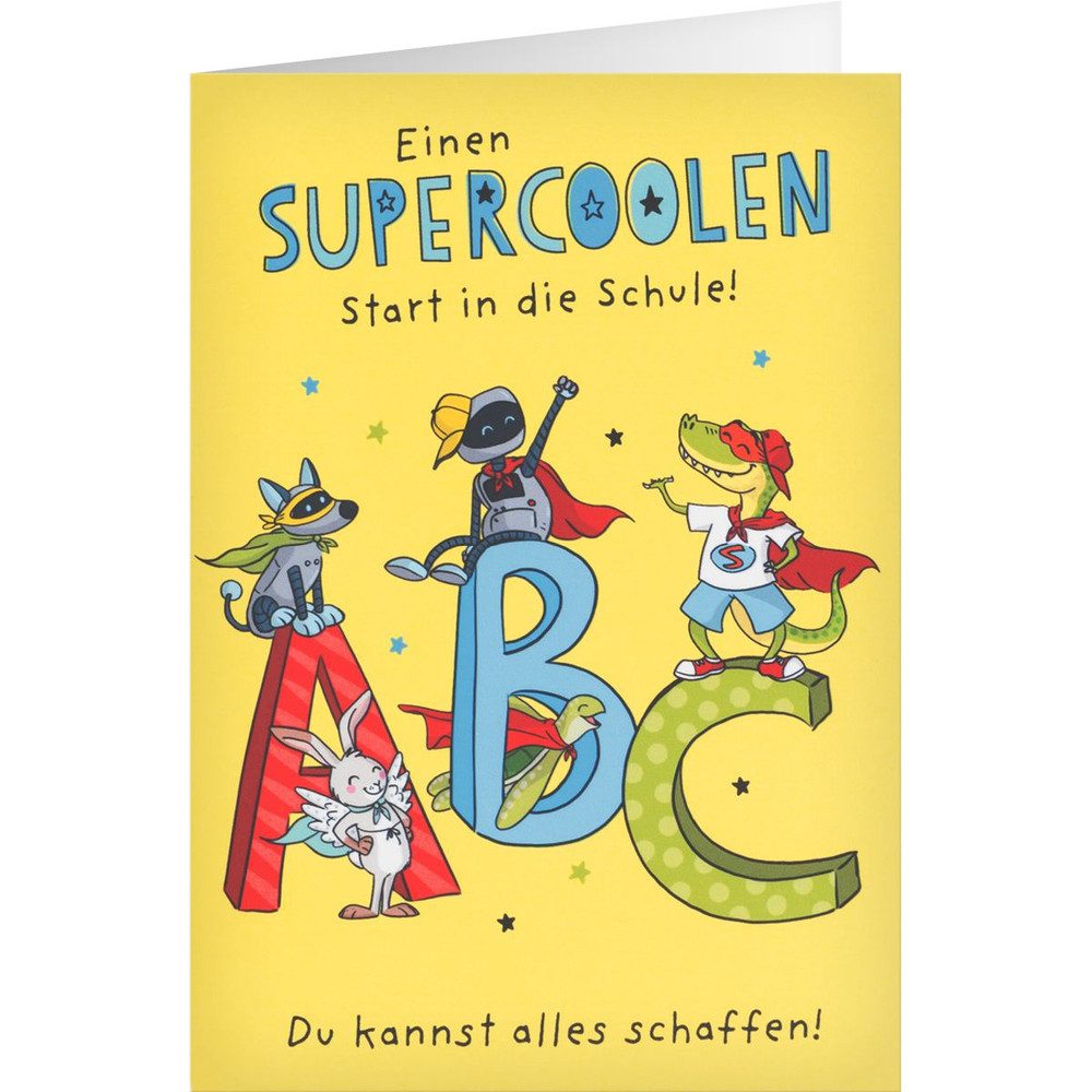 Sheepworld Glückwunschkarte Schulanfangskarte - ABC