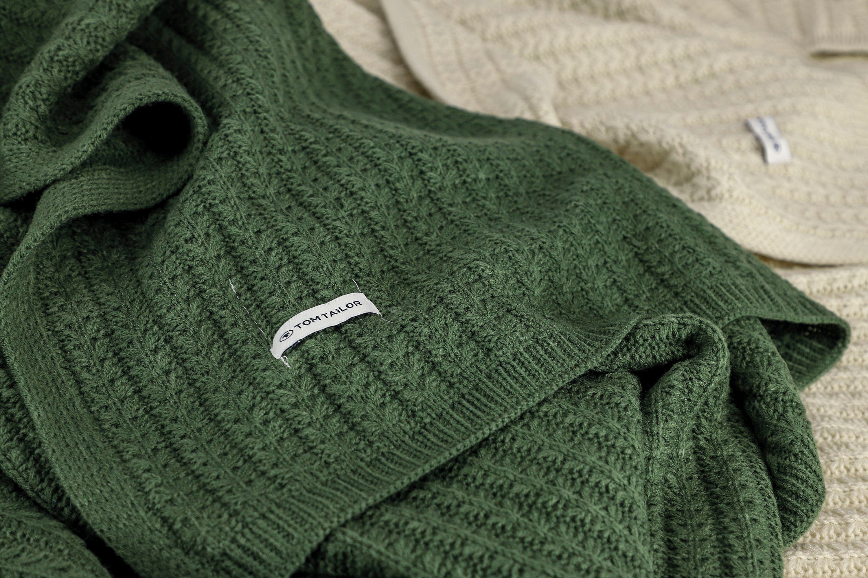 Knitted, TOM HOME TAILOR Plaid grün