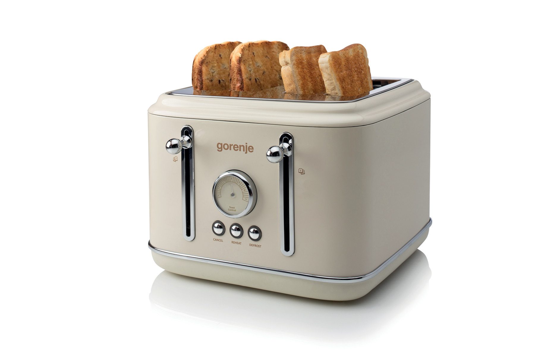 GORENJE Toaster T2300CLIN, 4 kurze Schlitze, für 4 Scheiben, 1150 W
