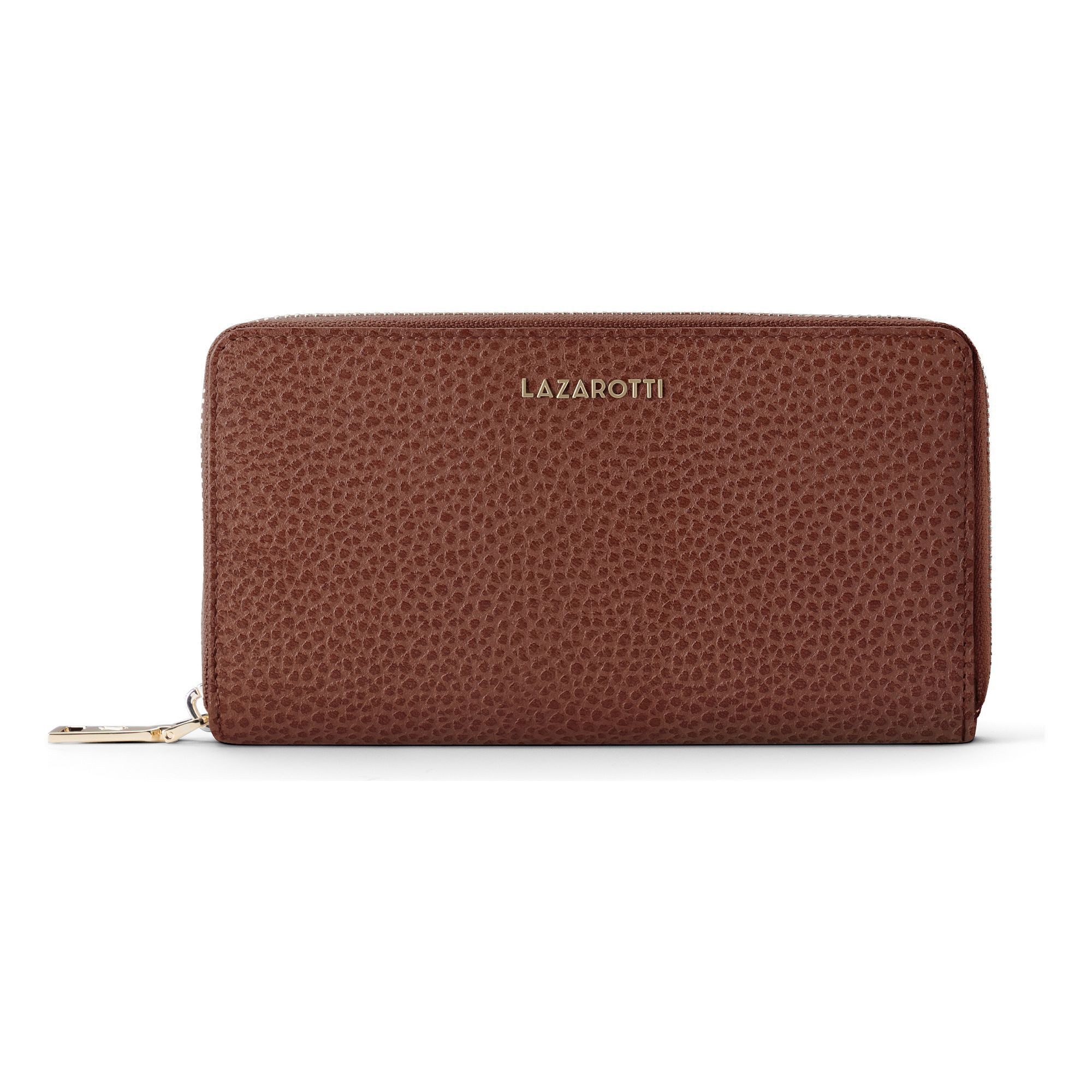 Lazarotti Geldbörse Bologna Leather XL Zip-Around Geldbörse Leder 19 cm