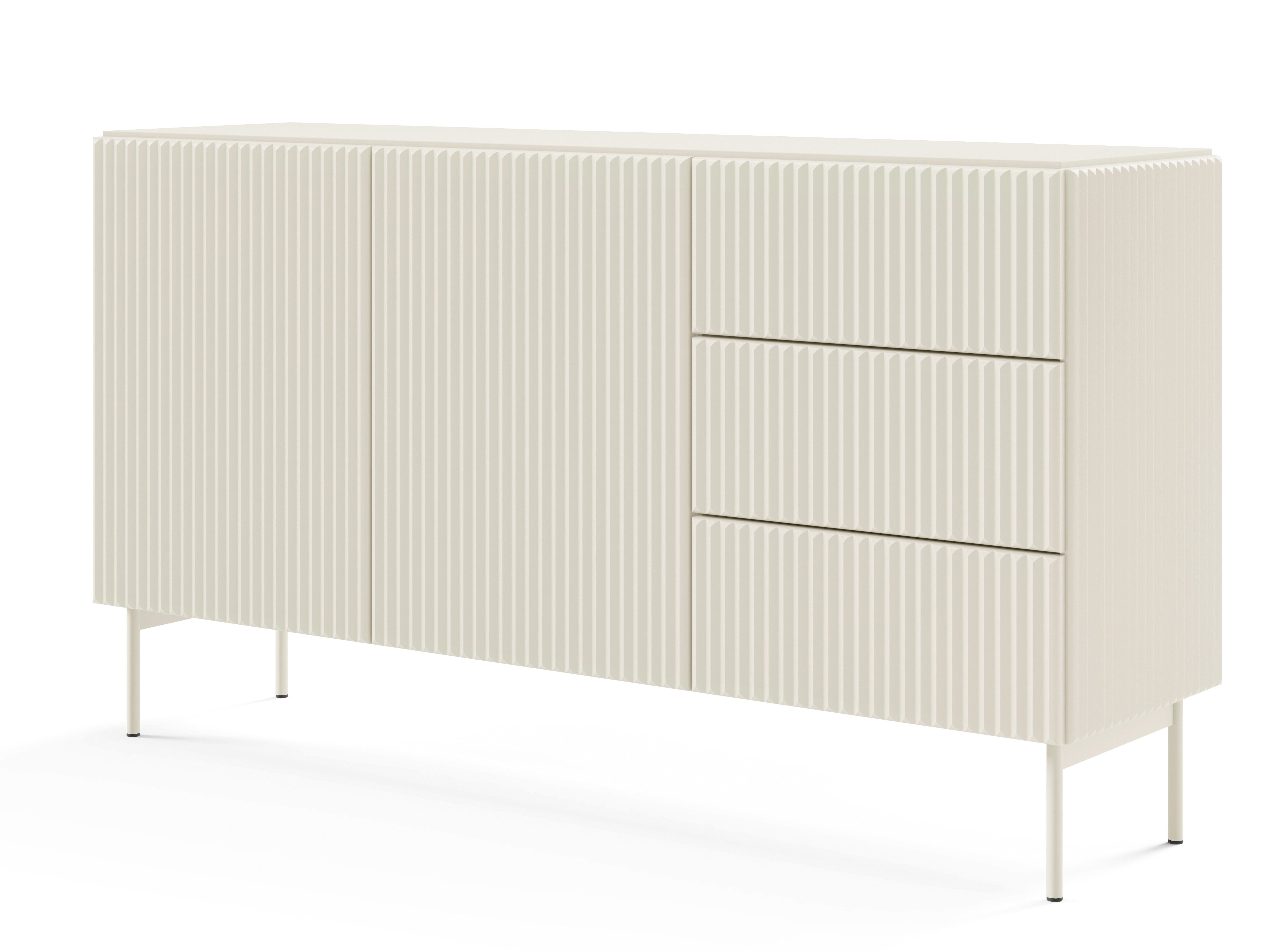 Compleo Kommode Sideboard modern,Wohnzimmerkommode, Wohnmöbel, Kommode mit 3 Schubladen