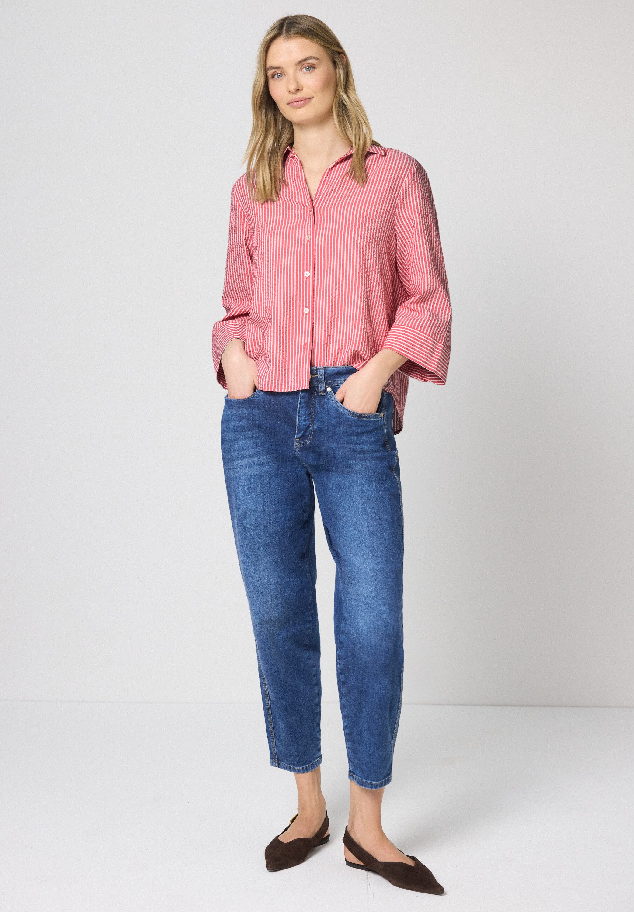 STREET ONE Hemdbluse mit 3/4 Ärmeln