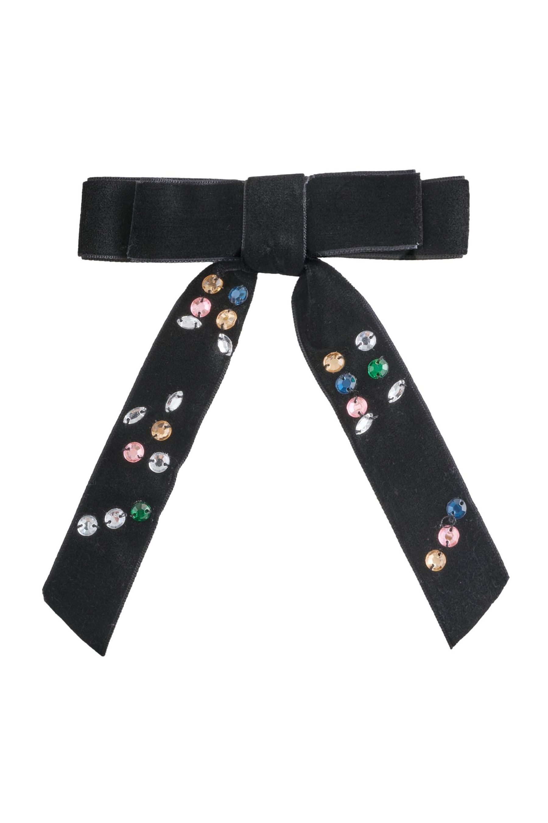 Next Haarclip Haarclip mit Samtschleife und Schmucksteinen