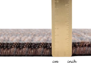Wollteppich Nebraska Uni, THEKO, rechteckig, Höhe: 12 mm, reine Wolle, handgewebt, ideal im Wohnzimmer & Schlafzimmer