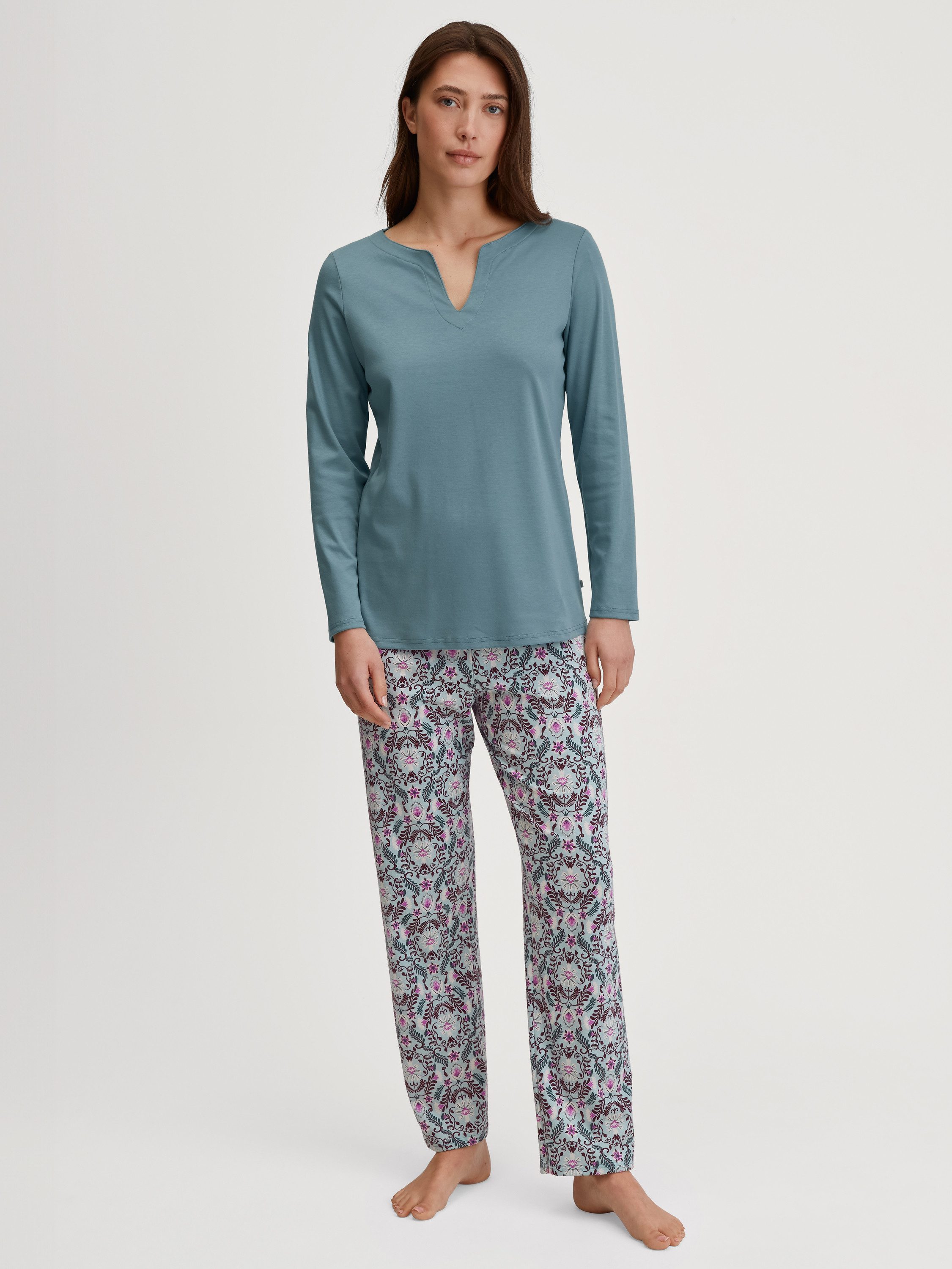 CALIDA Pyjama Autumn Dreams Damen (2 tlg) aus 100% PIMA Baumwolle, atmungsa günstig online kaufen