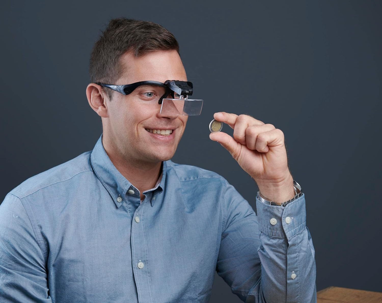 Westfalia Werkzeug Brillengestell Westfalia LED-Lupe mit 5 Vergrößerungen - Brille - Schutz, Mit LED Licht