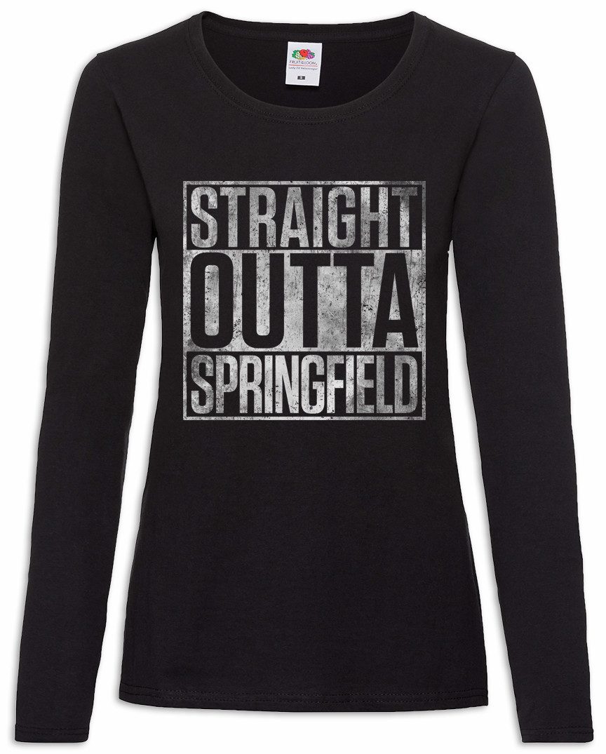 Langarmshirt Straight Outta SF Damen Langarmshirt Comic Cartoon City TV Town Bart