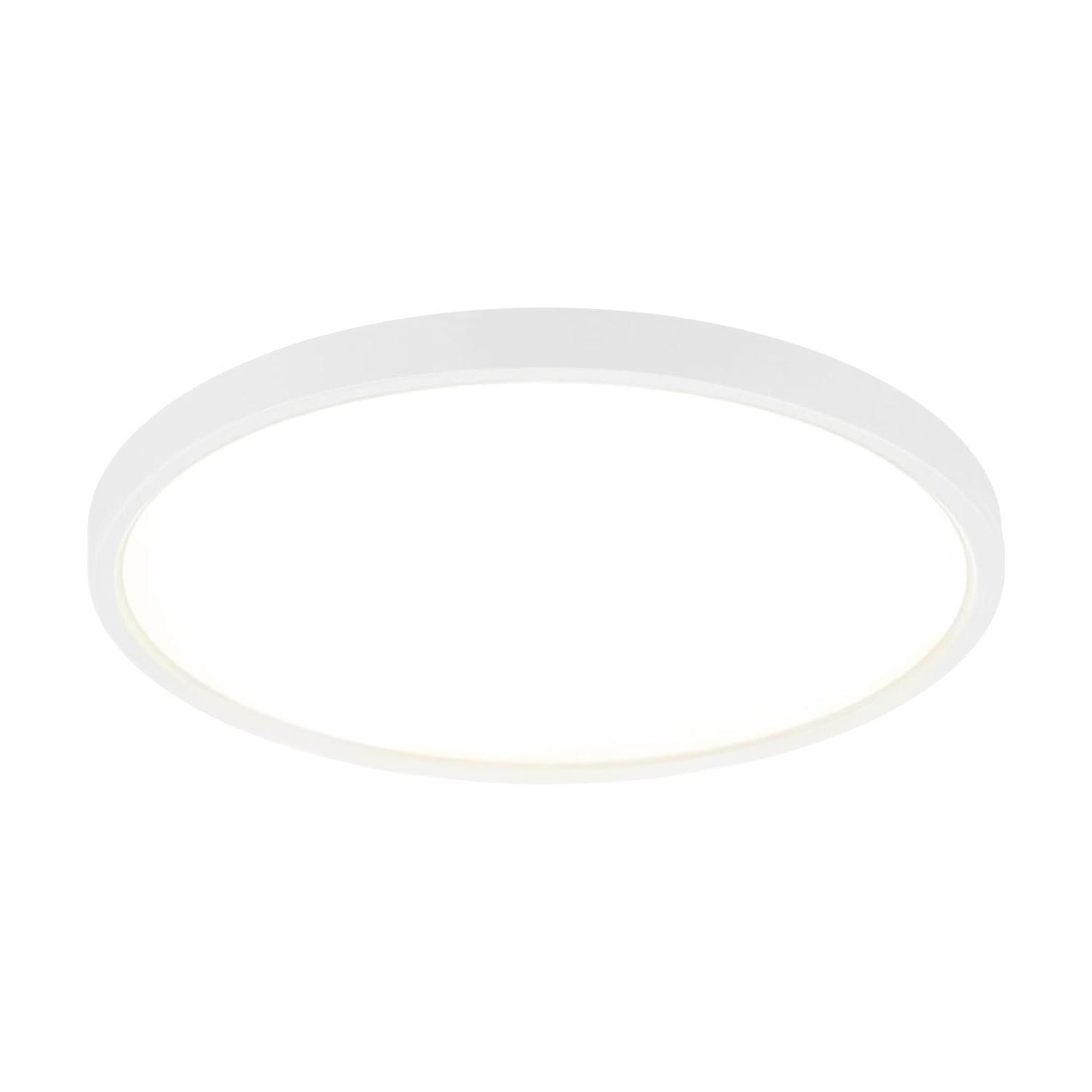 ZMH LED Deckenleuchte Schwarz/Weiß Rund Deckenlampe 24W Flach für Flur Wohnzimmer, LED fest integriert, 4000k