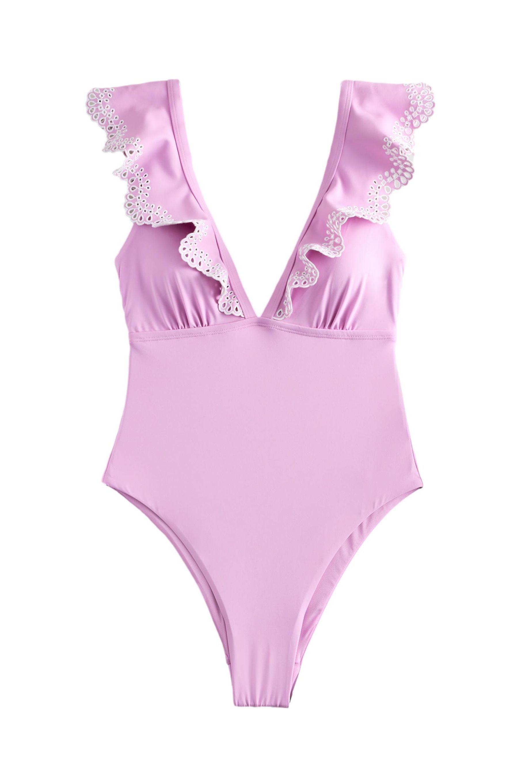 Next Badeanzug Gerüschter, bauchformender Badeanzug mit Stickerei (1-St) günstig online kaufen