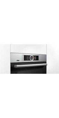 BOSCH Backofen Bosch HSG636XS6 A+ Einbau-Dampfbackofen, 71 l, 60cm breit, 4D Heißluft, mit 3-fach-Teleskopauszug, EcoClean Direct, PerfectBake Backsensor, PerfectRoast-Bratenthermometer