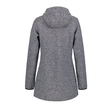 Icepeak Funktionsjacke Strickfleecejacke lang für Damen Alzey mit Kapuze