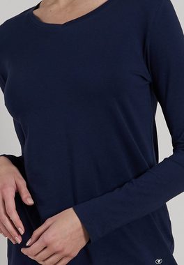 TOM TAILOR Sleepshirt TOM TAILOR Damen Oberteil blau uni (1-tlg)