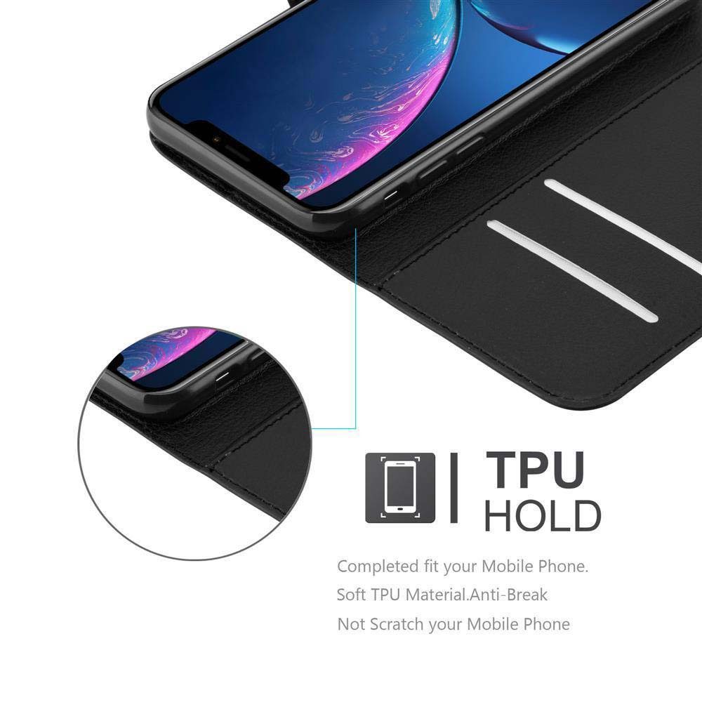 Cadorabo Handyhülle für iPhone XR Hülle Apple iPhone XR, Hülle Schutzhülle mit Standfunktion, Kartenfach und Magnetverschluss