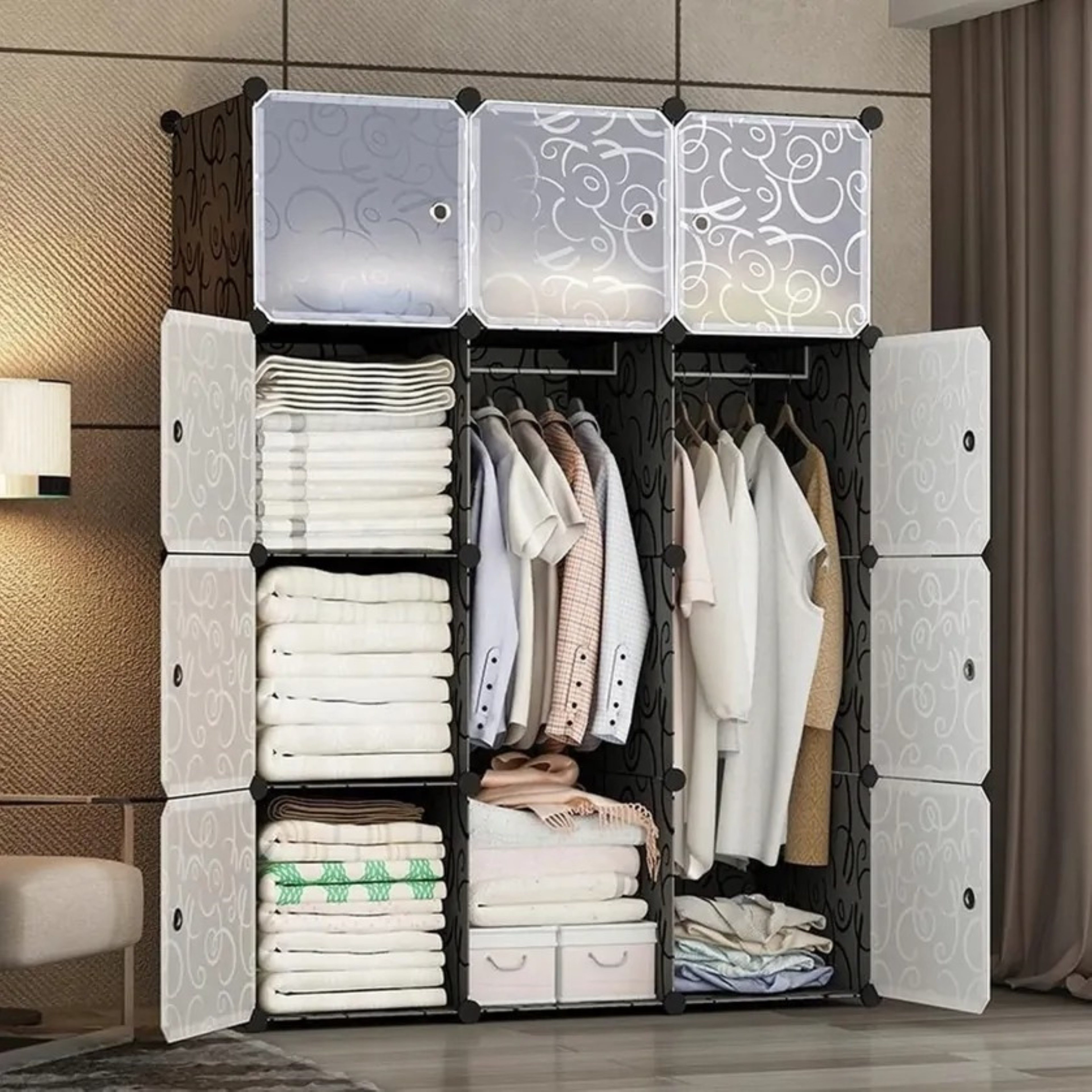 HURTNET Kleiderschrank Modularer Schrank 12 Fächern günstig online kaufen