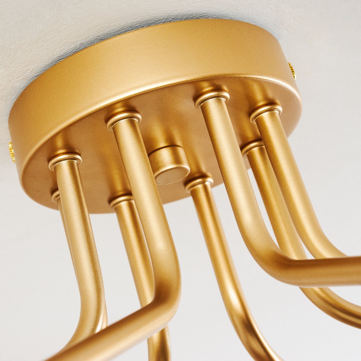 hofstein Deckenleuchte »Gallessina« Deckenlampe aus Metall/Glas in Messing/Champagner, ohne Leuchtmittel, moderne Leuchte mit Glasschirmen (15cm) im Vintage-Desgin, 8xG9. € 139,99