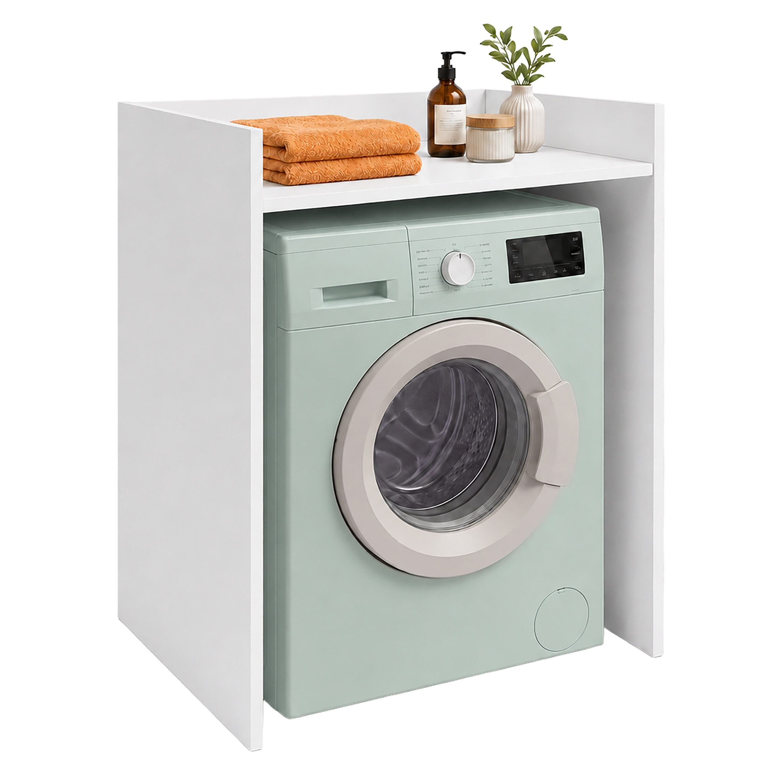 relaxdays Waschmaschinenumbauschrank Waschmaschinenschrank weiß