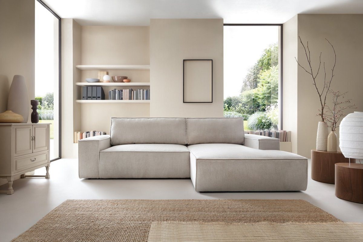 Luxusbetten24 Sofa Klappfunktion Designer mit Corino, Schlaf- Sofa und