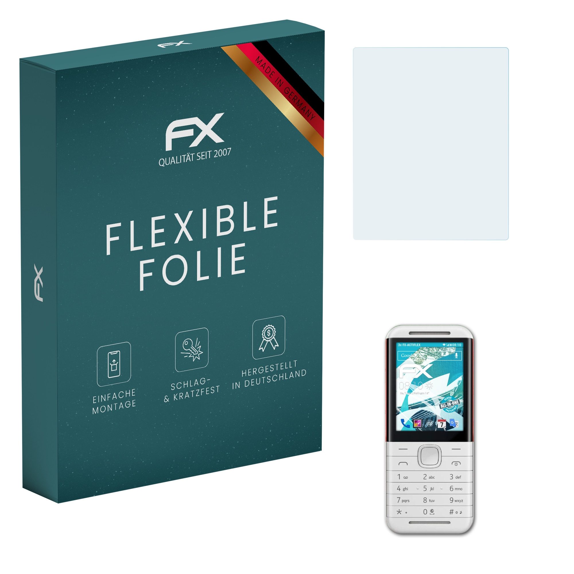 atFoliX Schutzfolie Displayschutzfolie für Nokia 5310 2020, (3 Folien), Ultraklar und flexibel