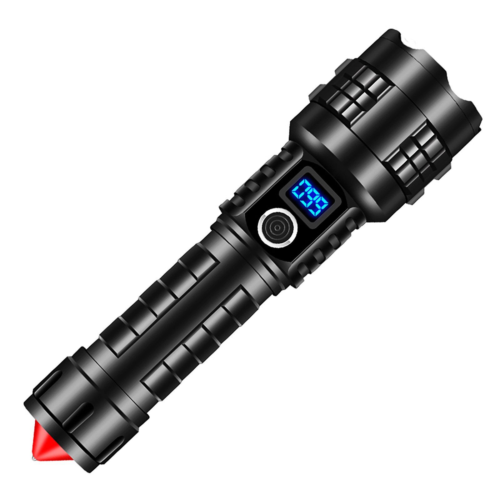 Comfy Mate LED Taschenlampe Taschenlampe LED Aufladbar, 2000 Lumen, 300 m Zoom, Wasserdicht (Typ-C)