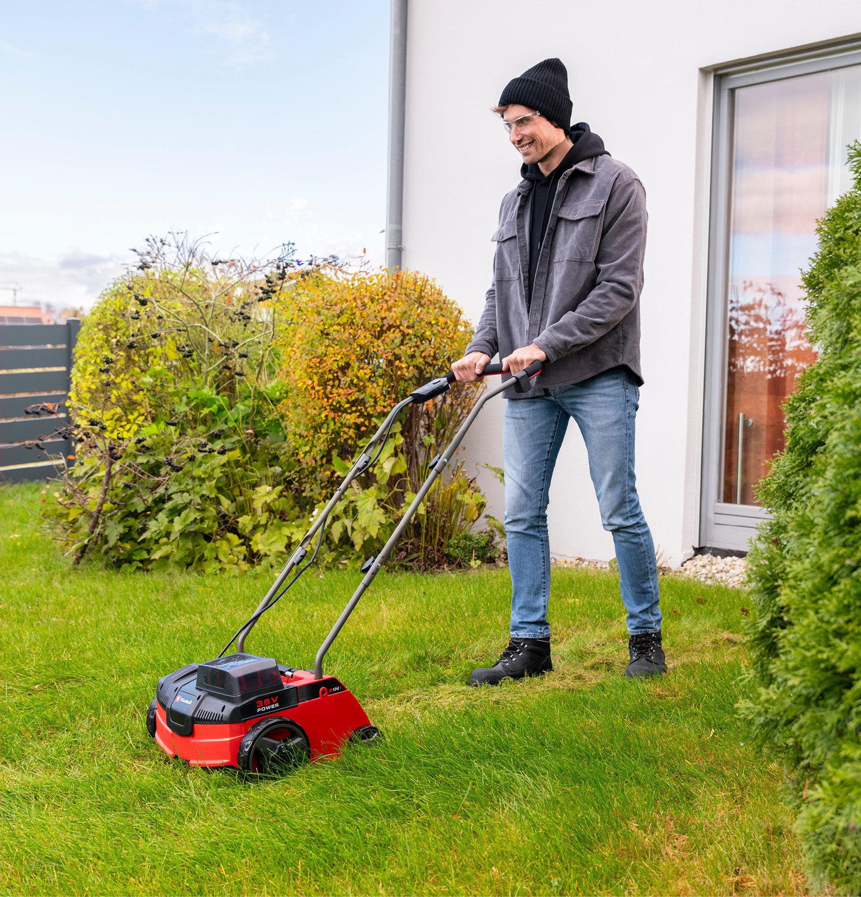 Einhell Akku-Vertikutierer GC-SC 36/31 Li-Solo, 31 cm Arbeitsbreite, ohne Akku und Ladegerät – Bild 4 von 5